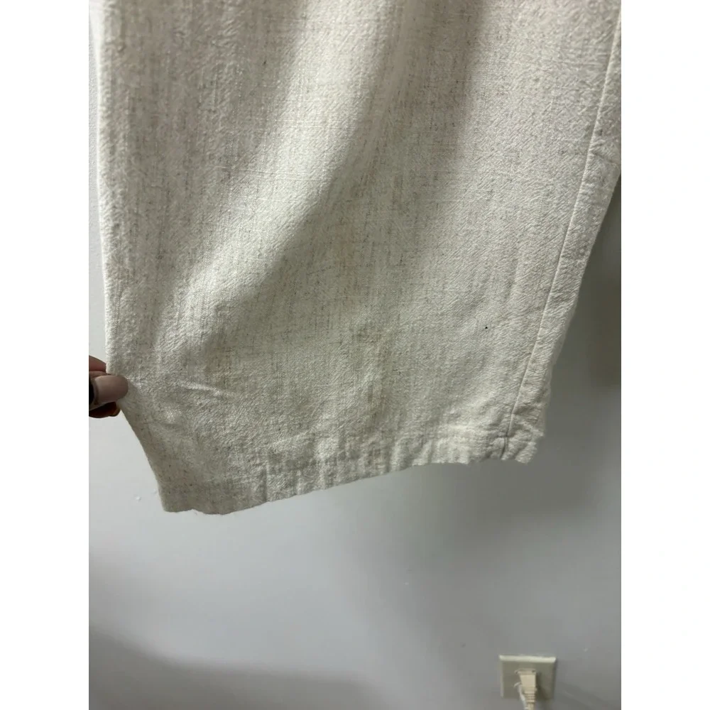 Petal And Pup Wide Leg Linen Capri Crop Pants Pull On Woven Boho Vacation Sz 6